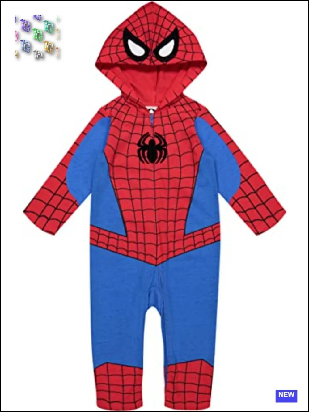 Marvel Spider-Man Cosplay Zip Up Coverall Toddler Boys Halloween Costume